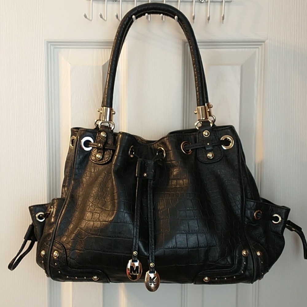 Michael Kors Croc Embossed Leather Handbag